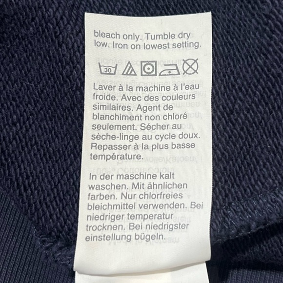 J. Crew Woven Ruffleneck Pullover Sweatshirt Floral Trim Gold Zip Navy Small - Picture 10 of 17